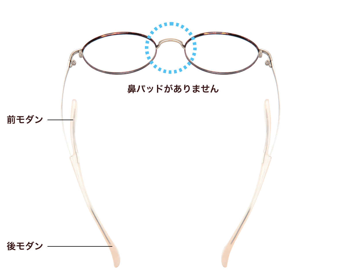 鼻パッドがありません