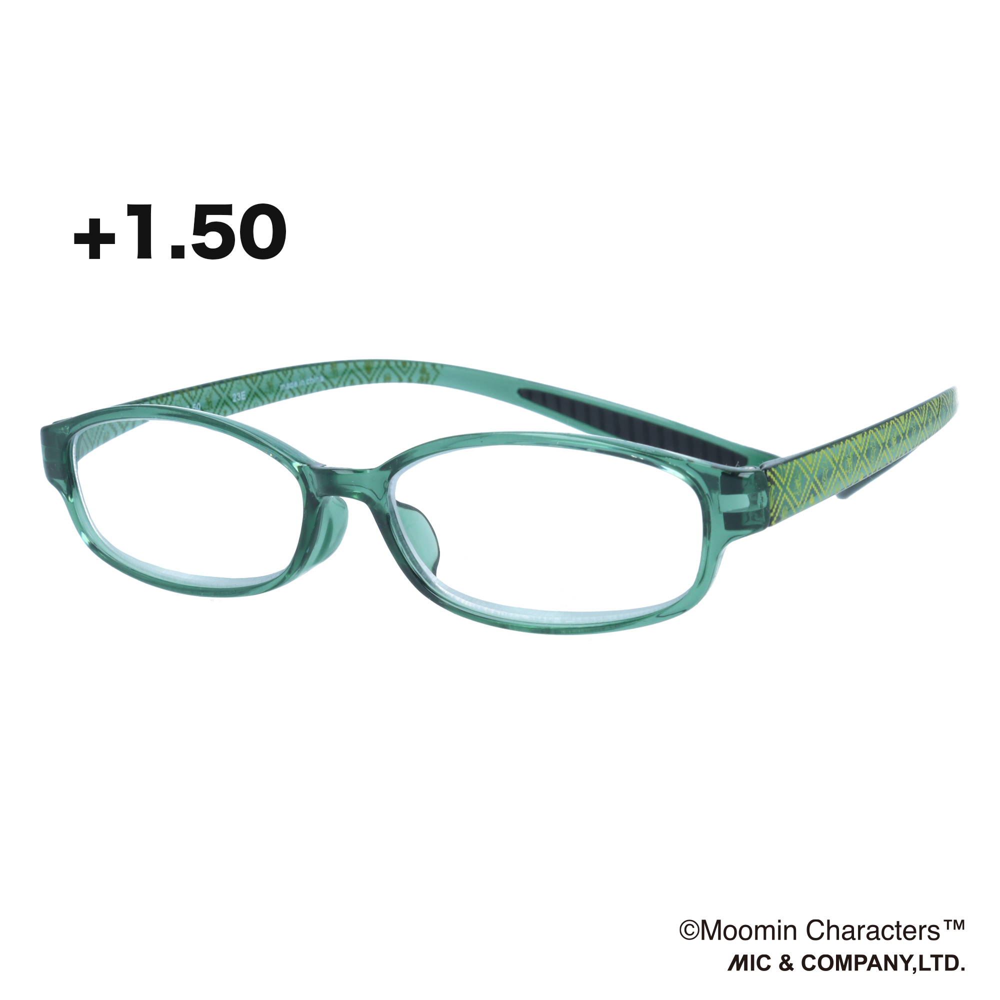 ムーミン リーディンググラス MOR-001-3 スナフキン +1.50 グリーン