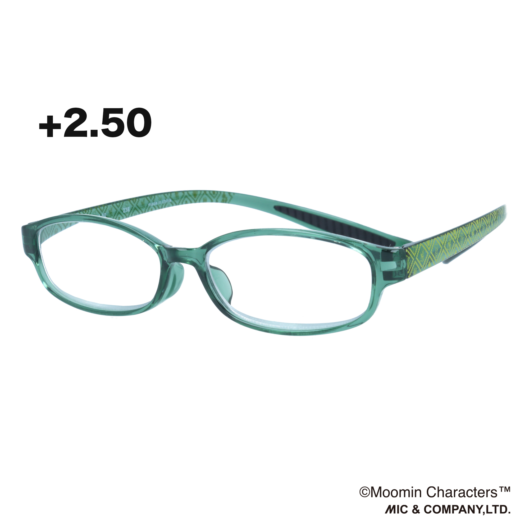 ムーミン リーディンググラス MOR-001-3 スナフキン +2.50 グリーン