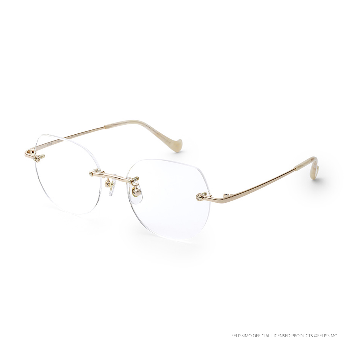 フェリシモ「猫部」 OTETE ササカマ ゴールド/ベージュ 52