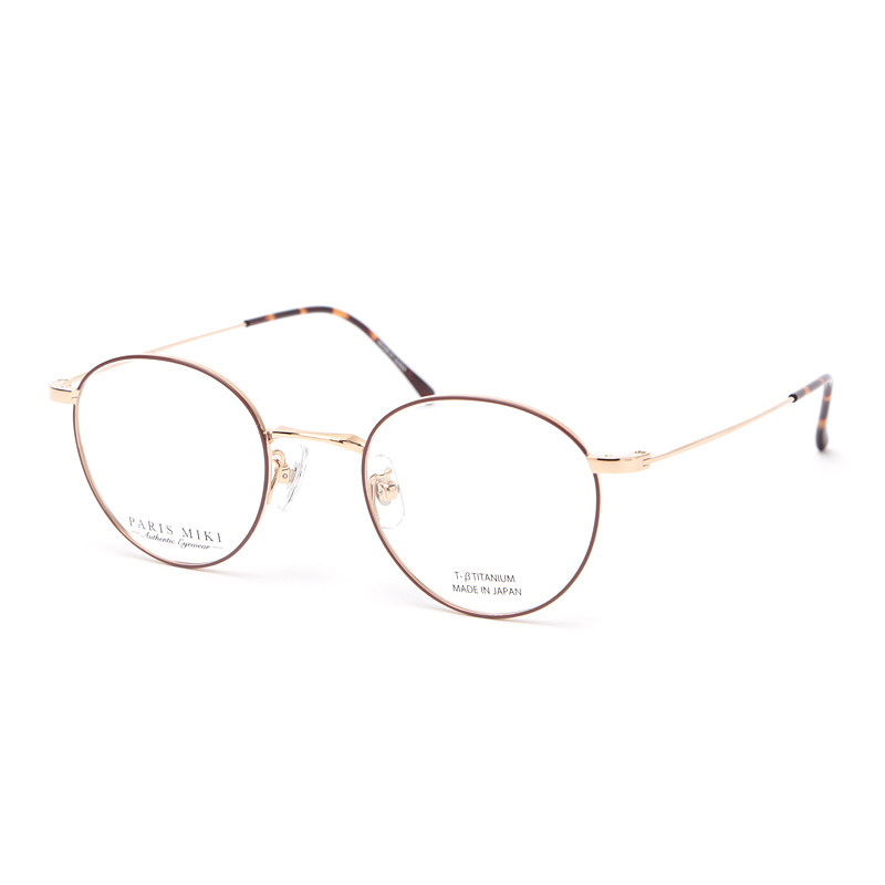 PARIS MIKI Authentic Eyewear 001 ゴールド/ブラウン 49