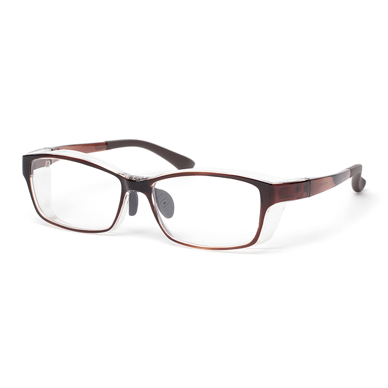 【フード一体型】花粉メガネ KF-013 ブラウン （ＵＶカット くもり止め付き）