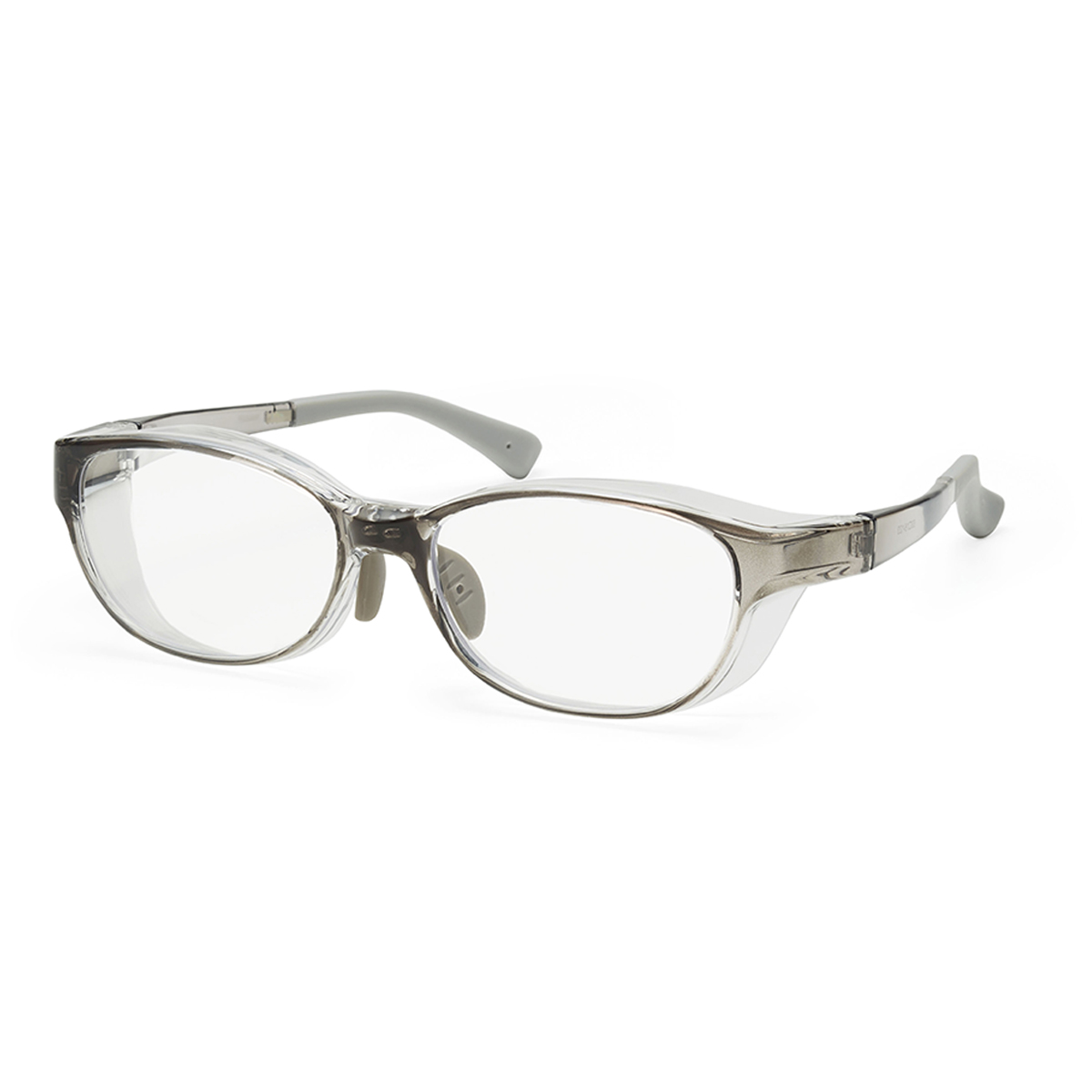 【フード一体型】花粉メガネ KF-014 グレー （ＵＶカット くもり止め付き）