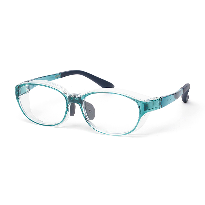 【フード一体型】花粉メガネ KF-015 ミニ グリーン （ＵＶカット くもり止め付き）