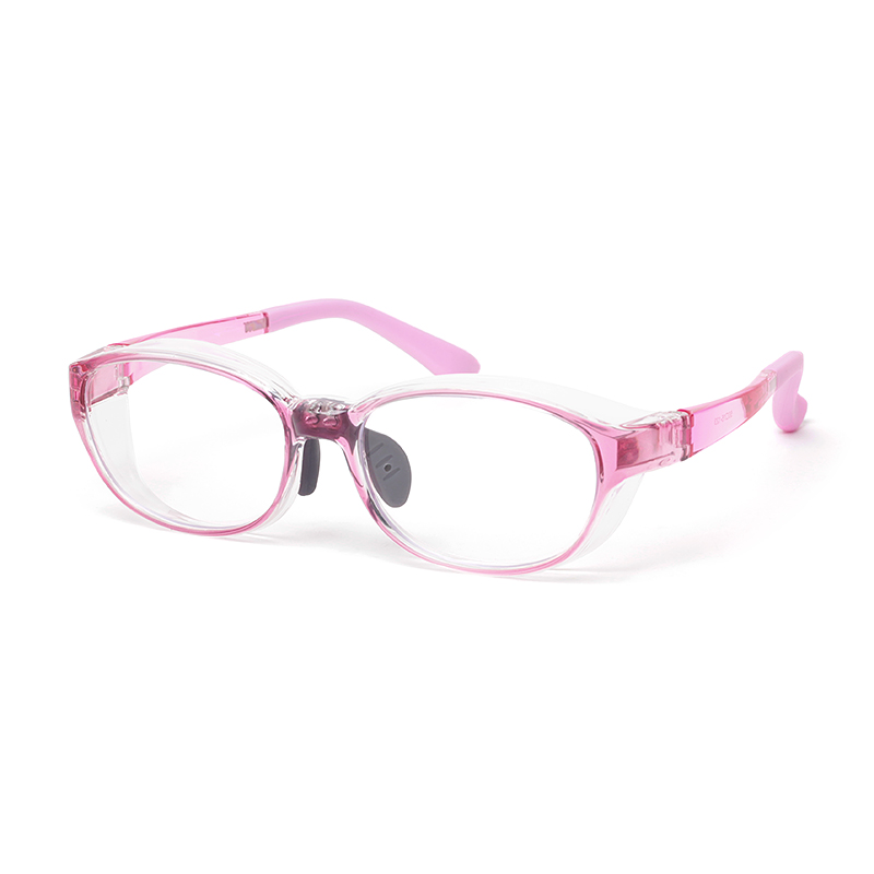 【フード一体型】花粉メガネ KF-015 ミニ ピンク （ＵＶカット くもり止め付き）