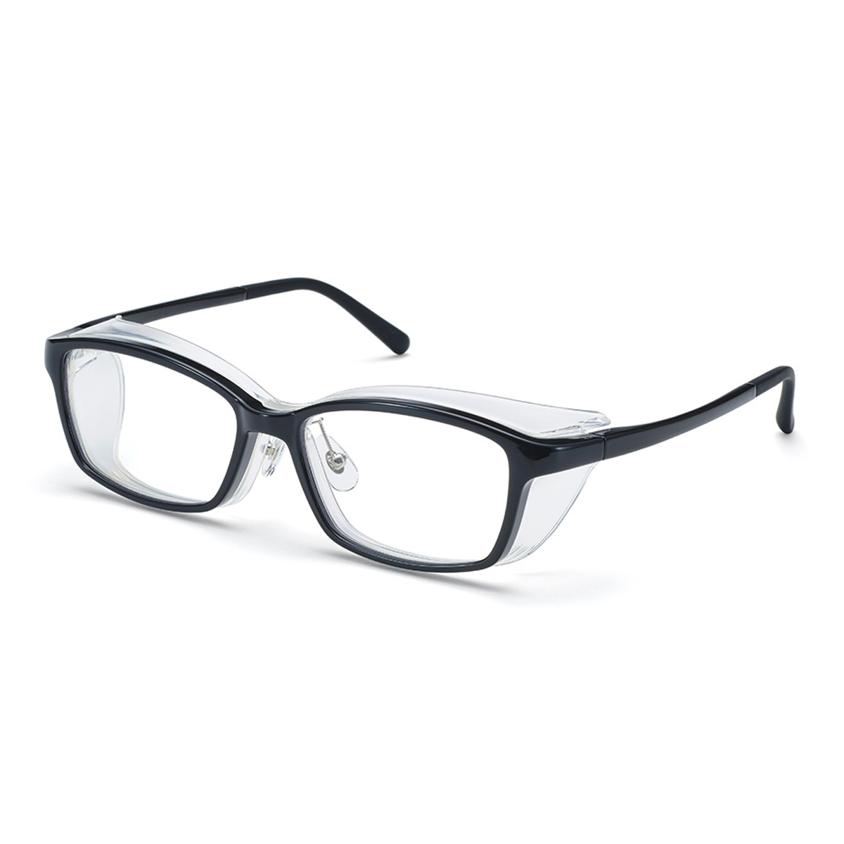 【フード着脱可能】花粉メガネ KF-101R ブラック (ＵＶカット くもり止め付き)