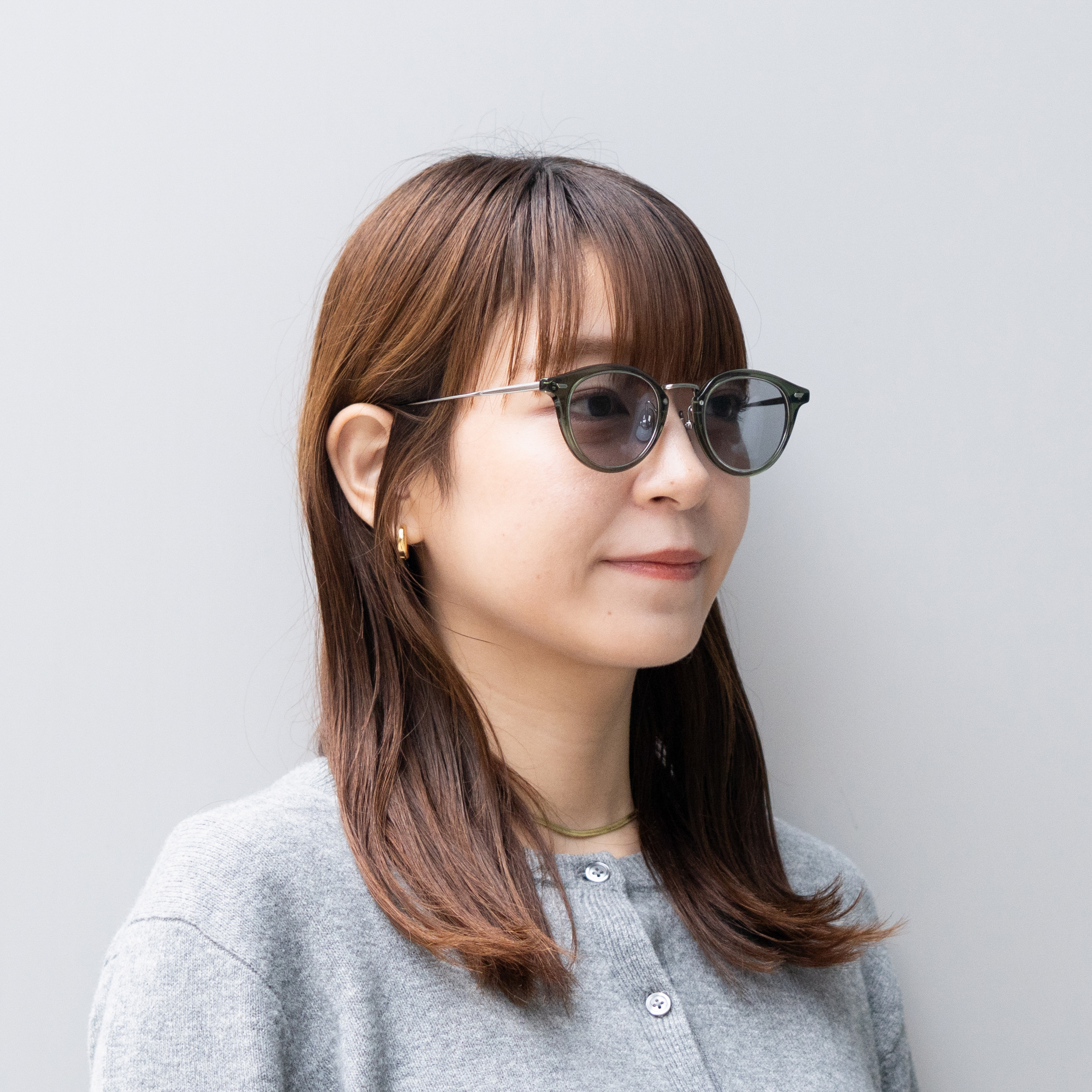 オリーブ/ライトグレーマット(ライトグレー)46