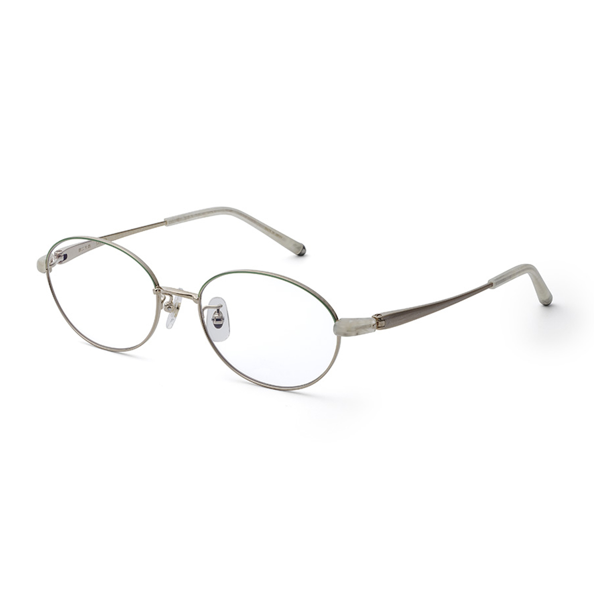 鯖江光器 L-30 ホワイトゴールド/グリーン 50