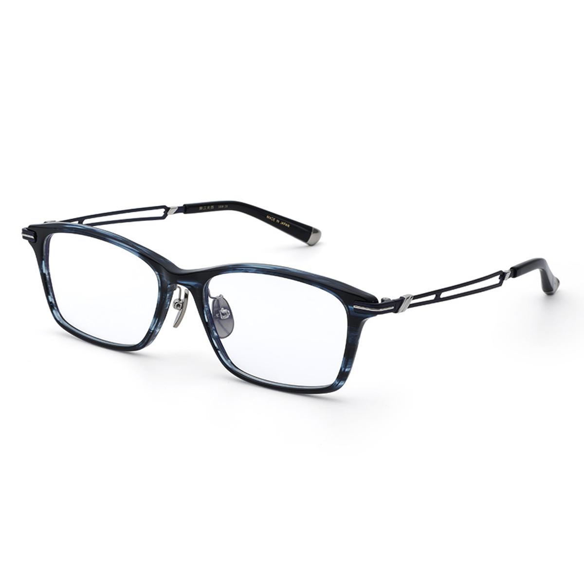 鯖江光器 M-38 ブルー/シルバー 54