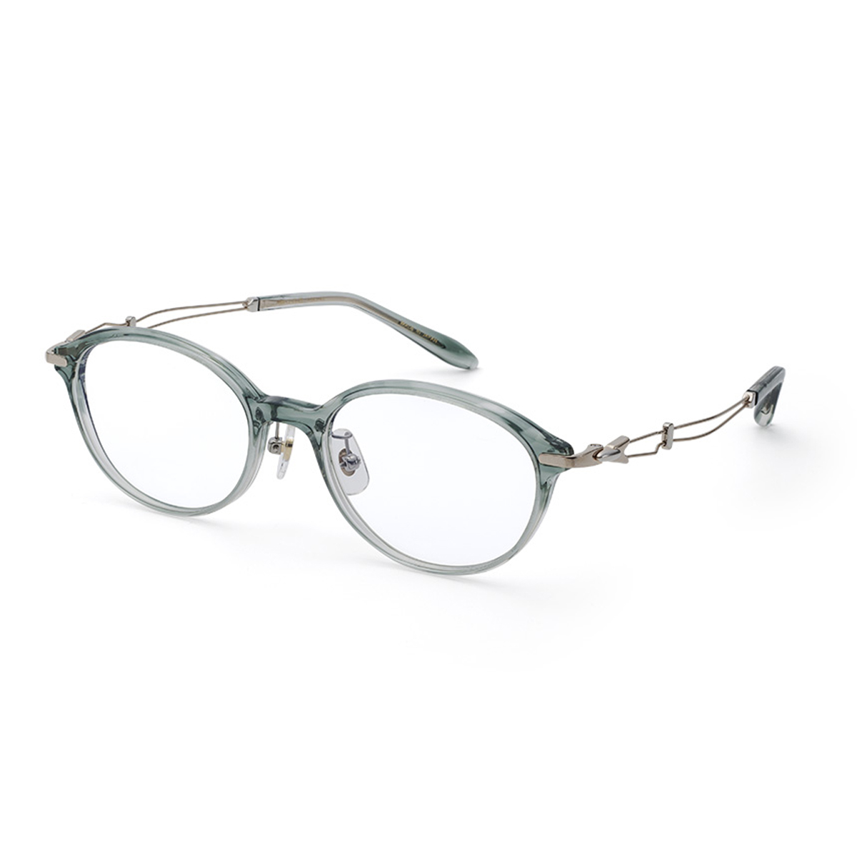 鯖江光器 L-40 ライトグリーン/ホワイトゴールド 50