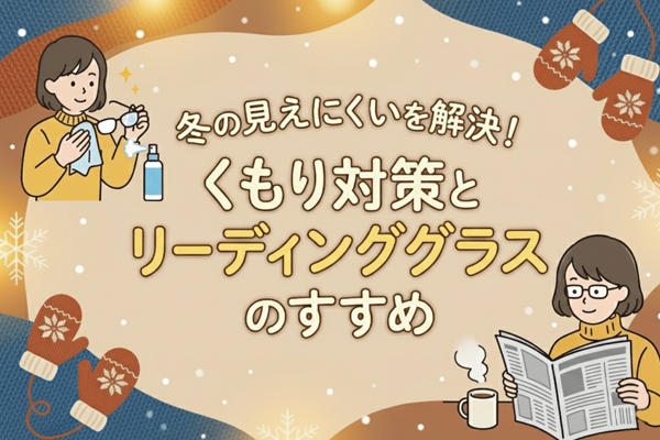 冬の“見えにくい”を解決！曇り対策とリーディンググラスのすすめ