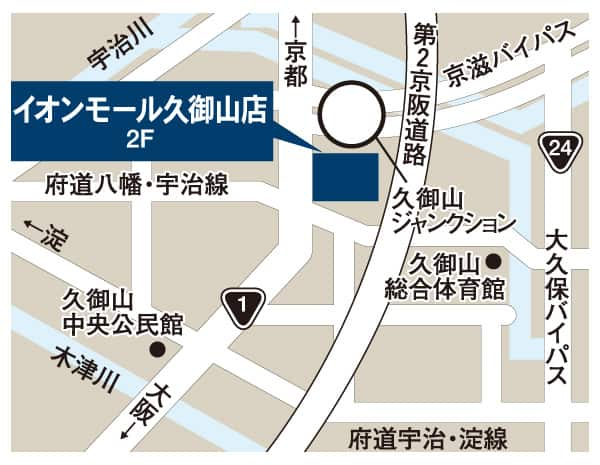 パリミキ イオンモール久御山店 地図