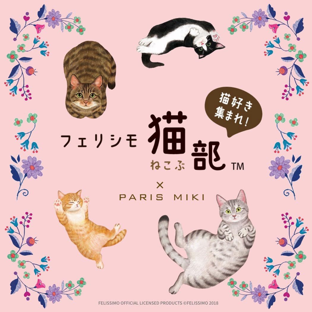 フェリシモ猫部 Paris Miki 日頃の疲れた目を猫たちが癒やしてくれるメガネのお手入れシリーズ パリミキ メガネの三城