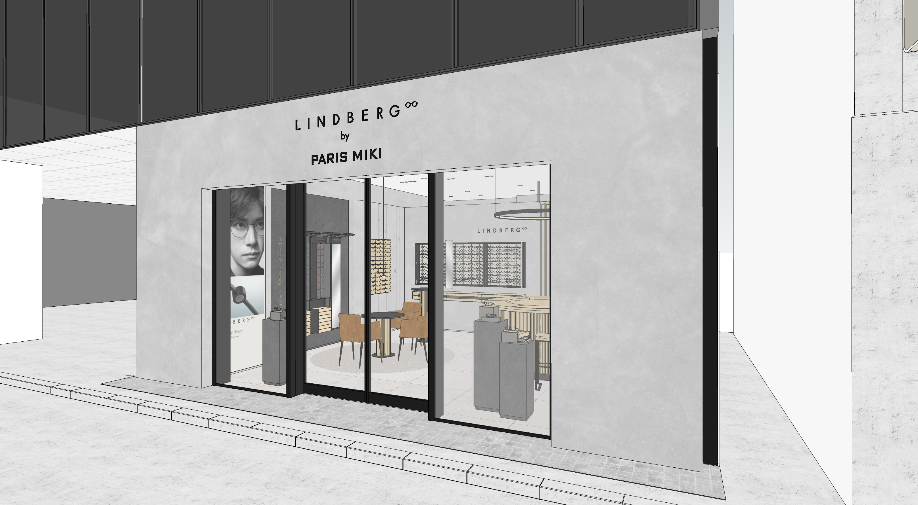 LINDBERG by PARIS MIKI 店舗パース外観