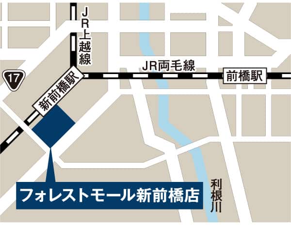 パリミキ フォレストモール新前橋店 地図 前橋