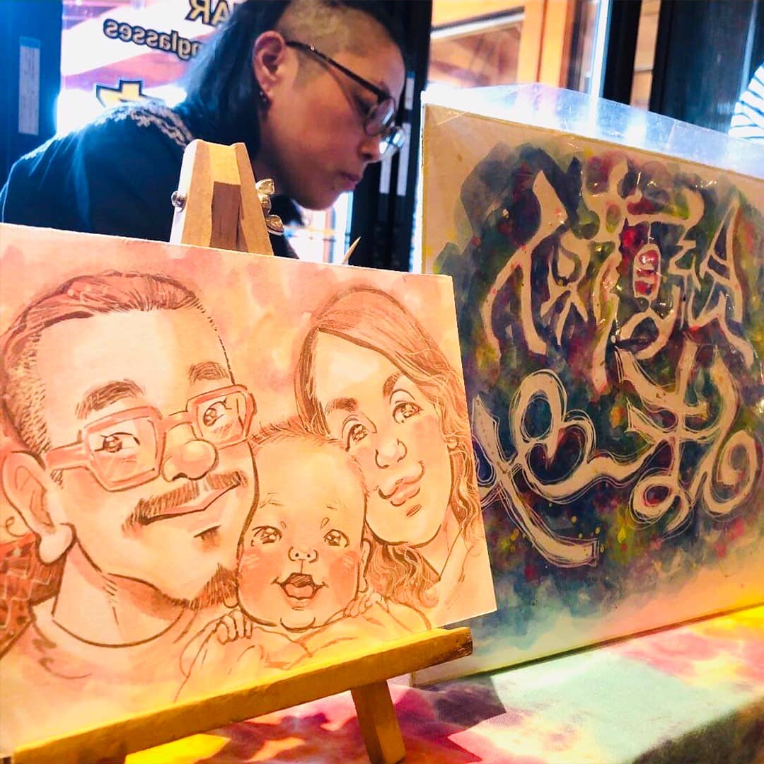 パリミキ 米子 オモッシェ やーまん 似顔絵