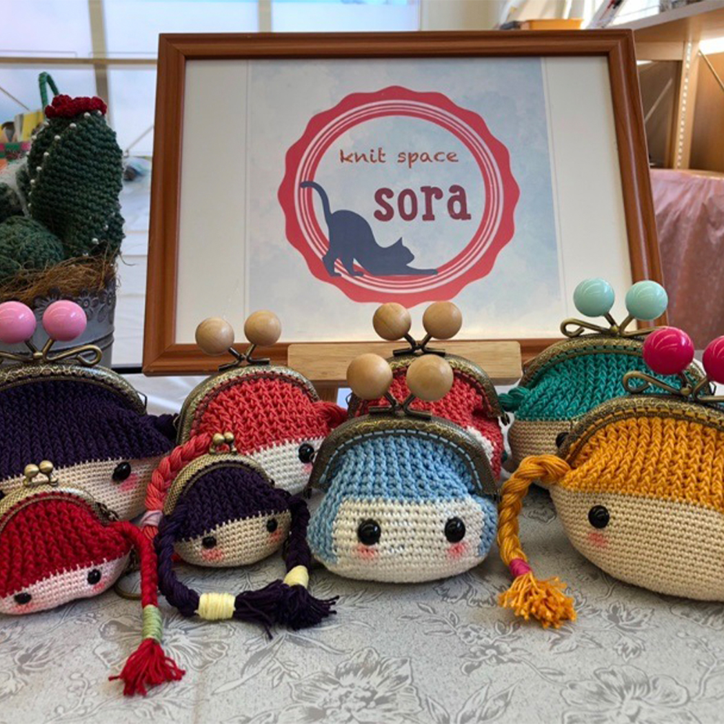 knit space sora 巾着 編みサボテン パリミキ 米子店
